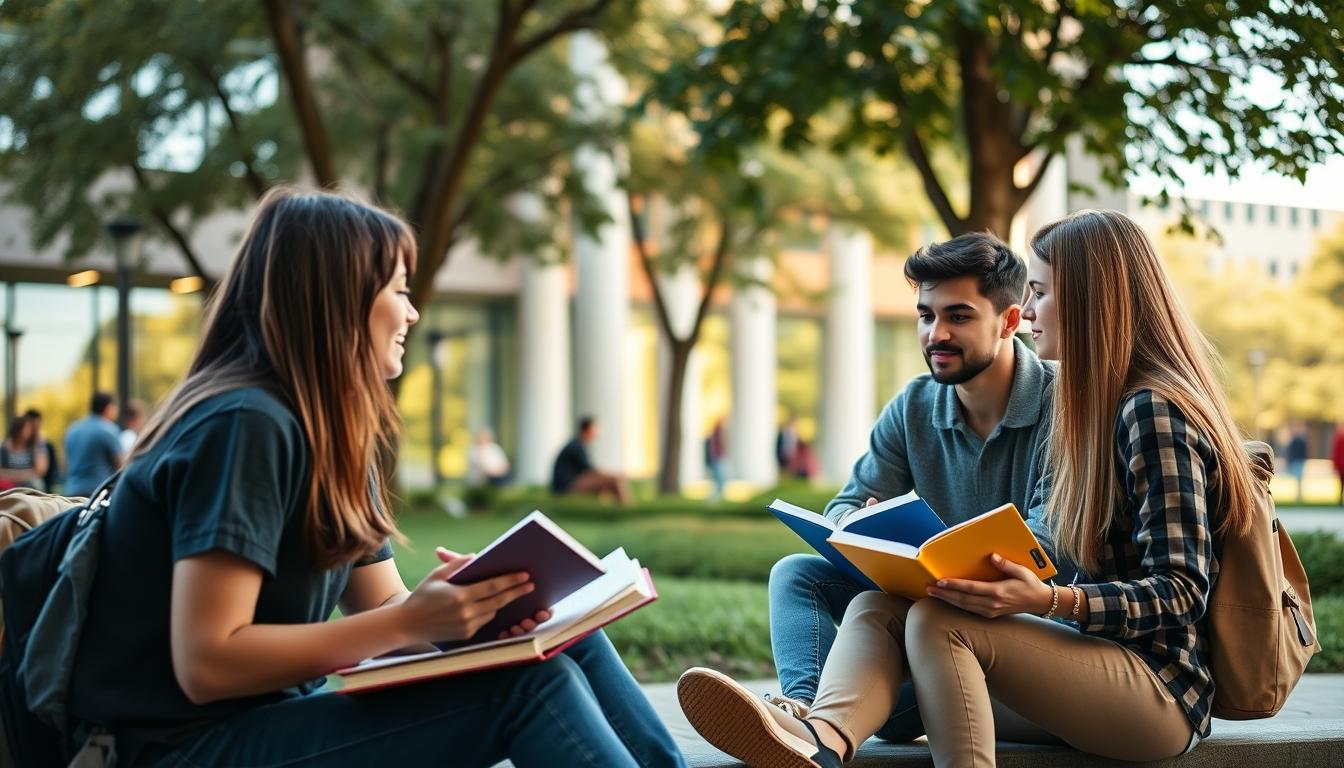 Modern university campus for students