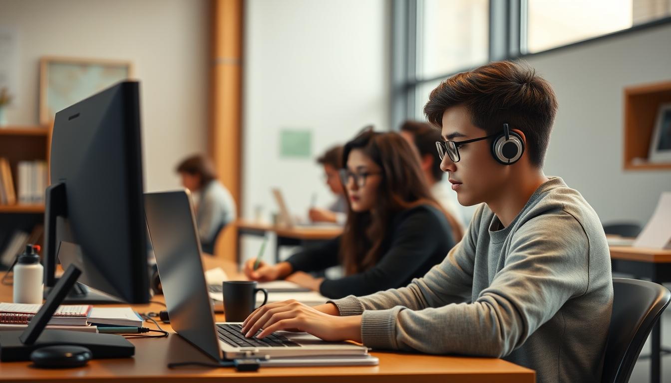 Digital learning platform with online study materials